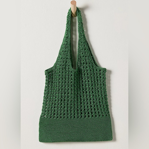 NEW Free People Sarasota Tote In Kelly Green - Picture 3 of 12